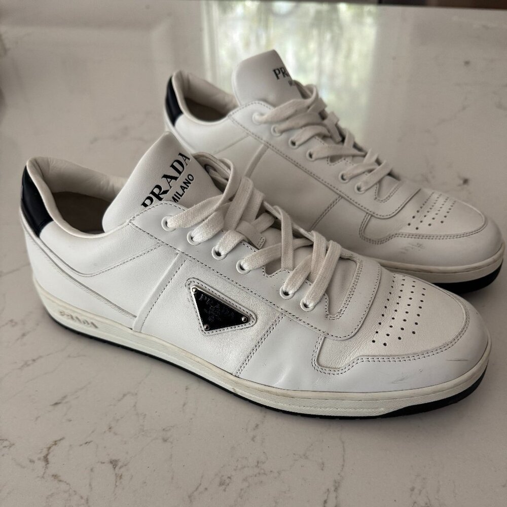 Prada Downtown Leather Sneakers